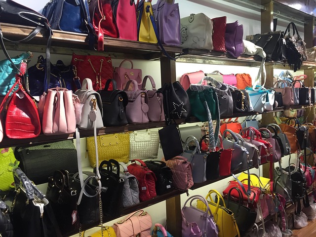 bags product display retail